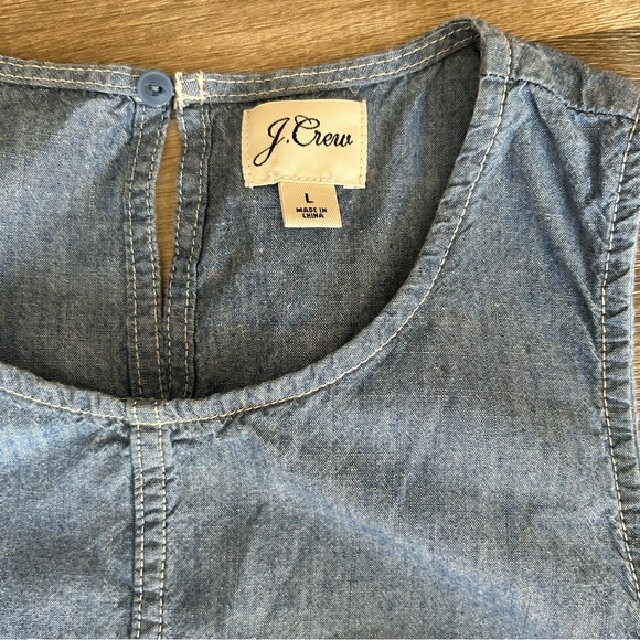 J. Crew Light Denim Sleeveless dress. Size L - Picture 2 of 5